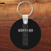 Christelijke Pap Cross Fathers Dag Sleutelhanger (Voorkant)