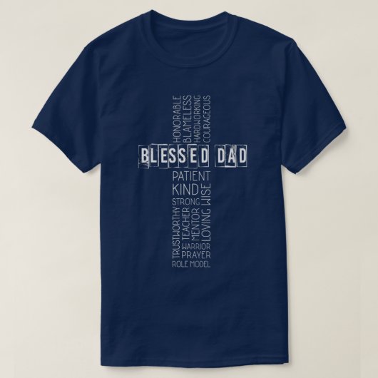Christelijke Pap Cross Fathers Dag T-shirt (Design voorkant)