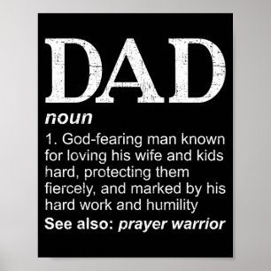 Christelijke papa definitie Vaderdag papa Poster