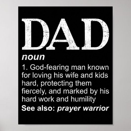 Christelijke papa definitie Vaderdag papa Poster (Voorkant)