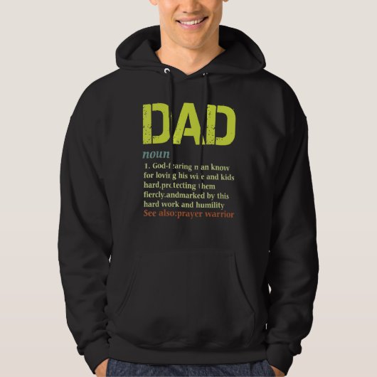 Christelijke papa Definition vaders Dag Pap 2 Hoodie (Voorkant)