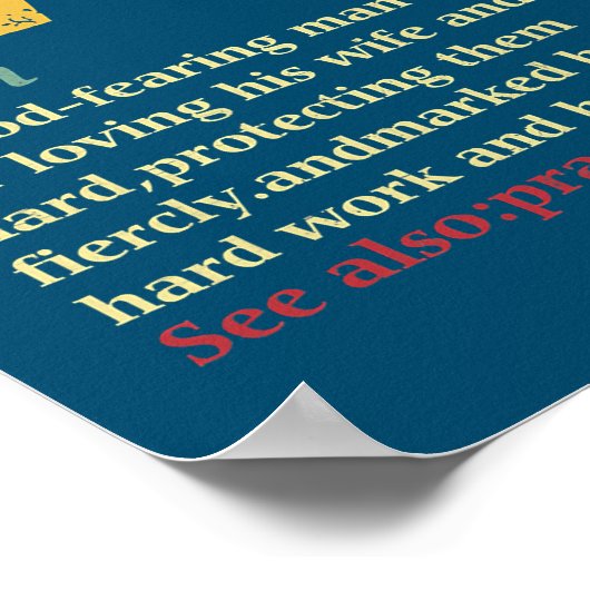 Christelijke papa Definition vaders Dag Pap Poster (Hoek)