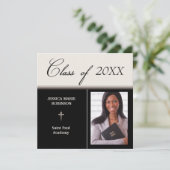 Christelijke Parochial School Foto Afstuderen Kaart (Staand voorkant)