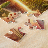 Christelijke Pasen Lam Met Kruis Legpuzzel (Zijkant)