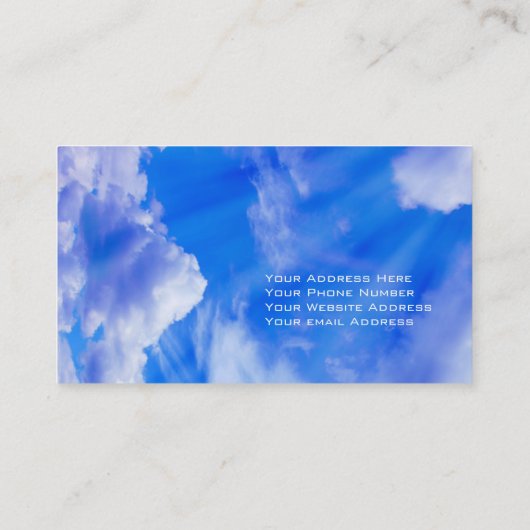 Christelijke pastor, visitekaartje (Achterkant)