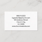 Christelijke Pastor Visitekaartjes | Eenvoudig Ele (Achterkant)