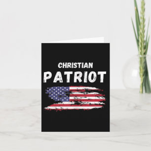 Christelijke patriot Amerikaanse vlag geloof en vr Kaart