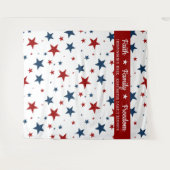 Christelijke Patriotische Sterren Photobooth Achte Wandkleed (Voorkant (horizontaal))