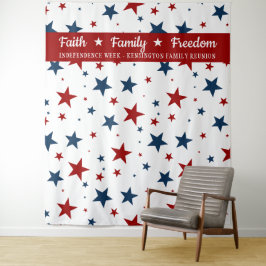 Christelijke Patriotische Sterren Photobooth Achte Wandkleed