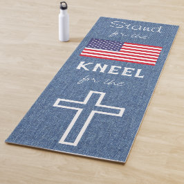 Christelijke patriotstandaard voor vlag Kneel voor Yogamat