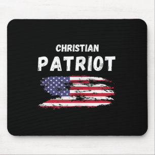 Christelijke Patriottische Amerikaanse Vlag Geloof Muismat