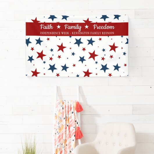 Christelijke patriottische sterren achtergrond spandoek (Insitu)