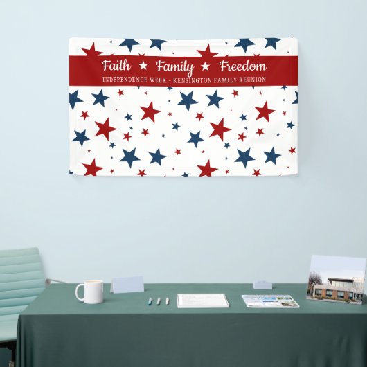 Christelijke patriottische sterren achtergrond spandoek (Beurs)