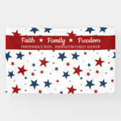 Christelijke patriottische sterren achtergrond spandoek (Horizontaal)