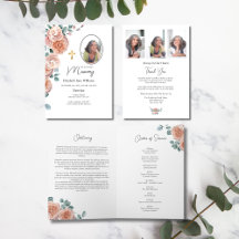 Christelijke Peach Roos Funeral Order of Service