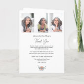 Christelijke Peach Roos Funeral Order of Service Kaart (Achterkant)