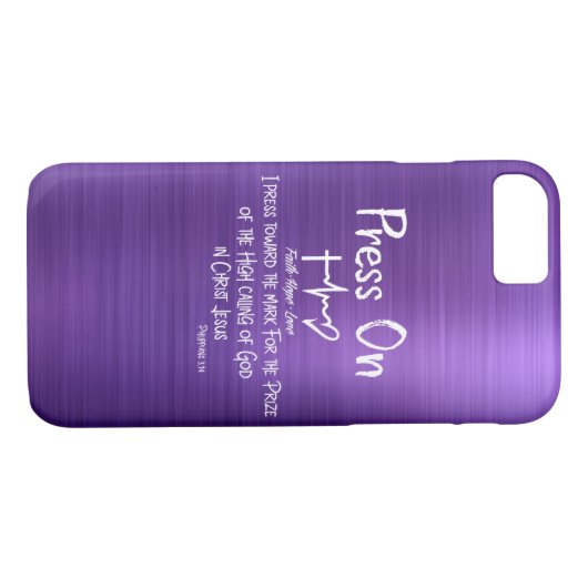 Christelijke pers op met Filippenzen 3.14 Schrift Case-Mate iPhone Case (Achterkant (Horizontaal))
