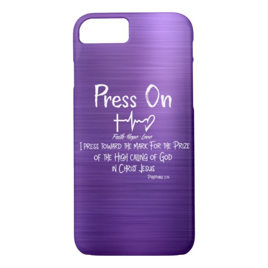Christelijke pers op met Filippenzen 3.14 Schrift Case-Mate iPhone Case (Achterkant)