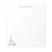 Christelijke persoonlijke naam kerkvoorganger notitieblok (Voorkant)