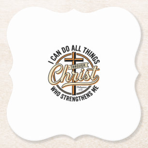 Christelijke Philippenzen 4_13 Vintage Citat Shirt Kartonnen Onderzetters