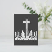 Christelijke pianist van piano-speler voor religie briefkaart (Staand voorkant)