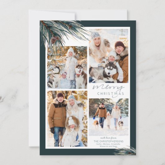 Christelijke Pine Photo Natitivity-scripts op Teru Feestdagenkaart (Voorkant)