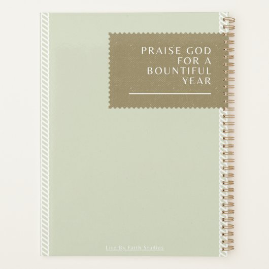 Christelijke planner Faith Journal Yellow Flowers (Achterkant)