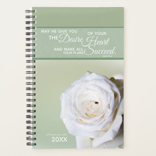 Christelijke Planner voor vrouwen - White Rose (Voorkant)