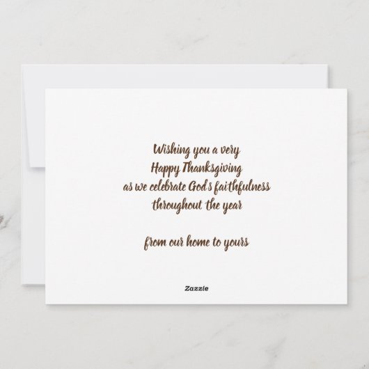 Christelijke pompoen DANKBAAR Happy Thanksgiving Feestdagenkaart (Achterkant)
