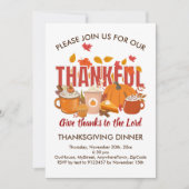 Christelijke Pompoen DANKBARE Thanksgiving Kaart (Voorkant)