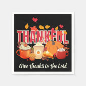 Christelijke Pompoen DANKBARE Thanksgiving Servet (Voorkant)