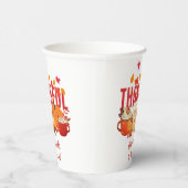 Christelijke pompoen Thanksgiving DANKBAAR Papieren Bekers (Rechts)