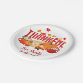 Christelijke pompoen Thanksgiving DANKBAAR Papieren Bordje (Gekanteld)