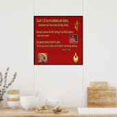Christelijke poster Brief van Jakobus 1 (Keuken)