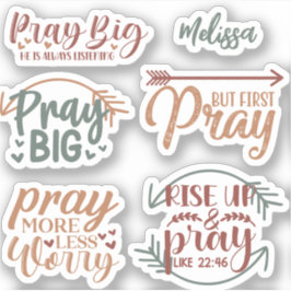 Christelijke Prayer Modern Typografie Praying Quot Sticker