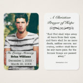 Christelijke Prayer Son Funeral Card Visitekaartje (Voorkant /achterkant)