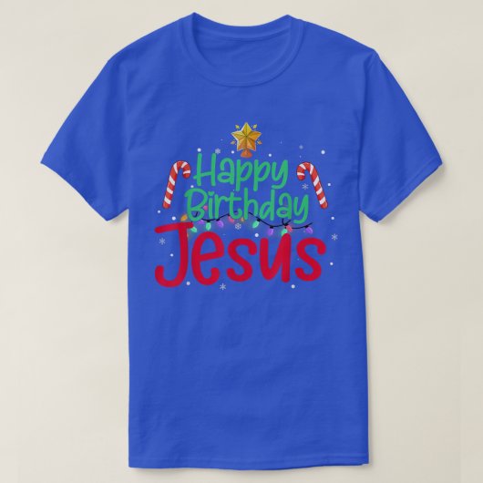Christelijke prettige feestdag Jezus Wom T-shirt (Design voorkant)