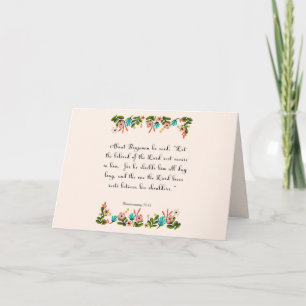 Christelijke prijsopgave - Deuteronomie 33:12 Feestdagen Kaart