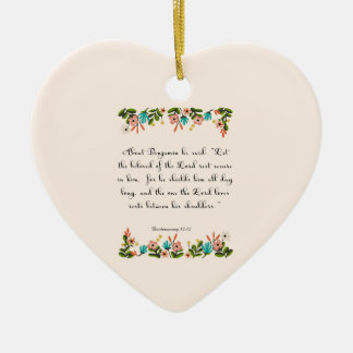 Christelijke prijsopgave - Deuteronomie 33:12 Keramisch Ornament