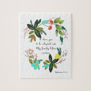 Christelijke prijsopgave - Ephesians 1:4-5 Legpuzzel