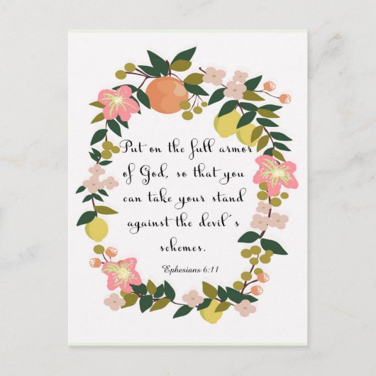 Christelijke prijsopgave - Ephesians 6:11 Briefkaart (Voorkant)
