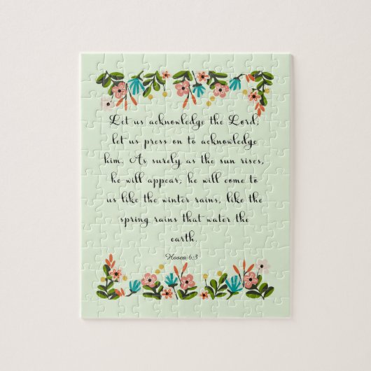 Christelijke prijsopgave - Hosea 6:3 Legpuzzel (Verticaal)