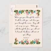 Christelijke prijsopgave - Isaiah 43:2 Briefkaart (Voorkant / Achterkant)