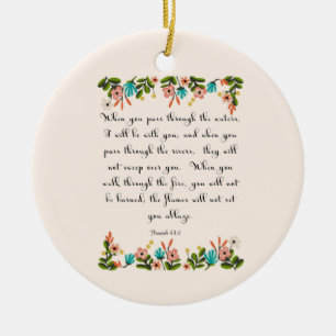 Christelijke prijsopgave - Isaiah 43:2 Keramisch Ornament