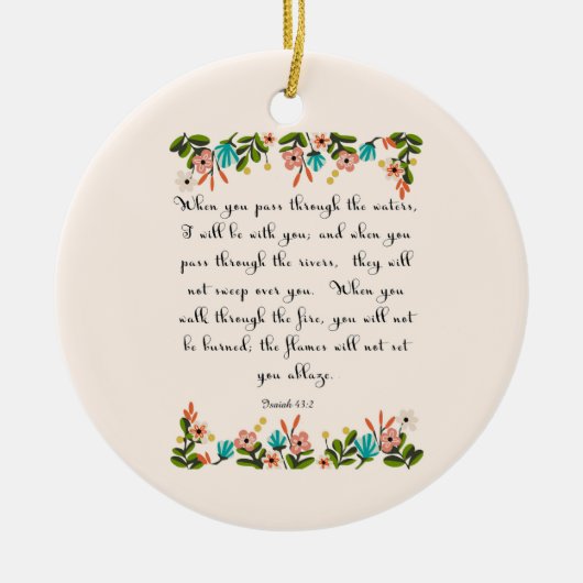 Christelijke prijsopgave - Isaiah 43:2 Keramisch Ornament (Voorkant)