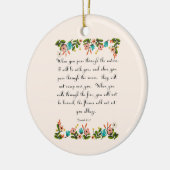 Christelijke prijsopgave - Isaiah 43:2 Keramisch Ornament (Links)