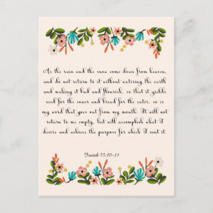 Christelijke prijsopgave - Isaiah 55:10-11 Briefkaart