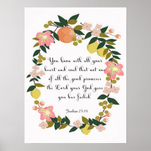 Christelijke prijsopgave - Joshua 23:14 Poster