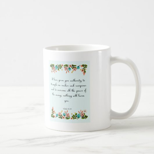 Christelijke prijsopgave - Luke 10:19 Koffiemok (Rechts)