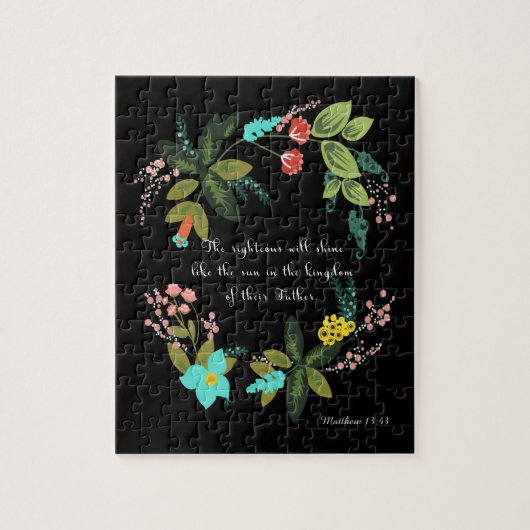 Christelijke prijsopgave - Matthew 13:43 Legpuzzel (Verticaal)